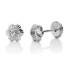 Pendientes bebé o niña flor circonita