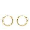 Pendientes oro 18 kilates aro girado medida 16 x 2 mm.