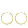 Pendientes oro mujer aro girado 18k.
