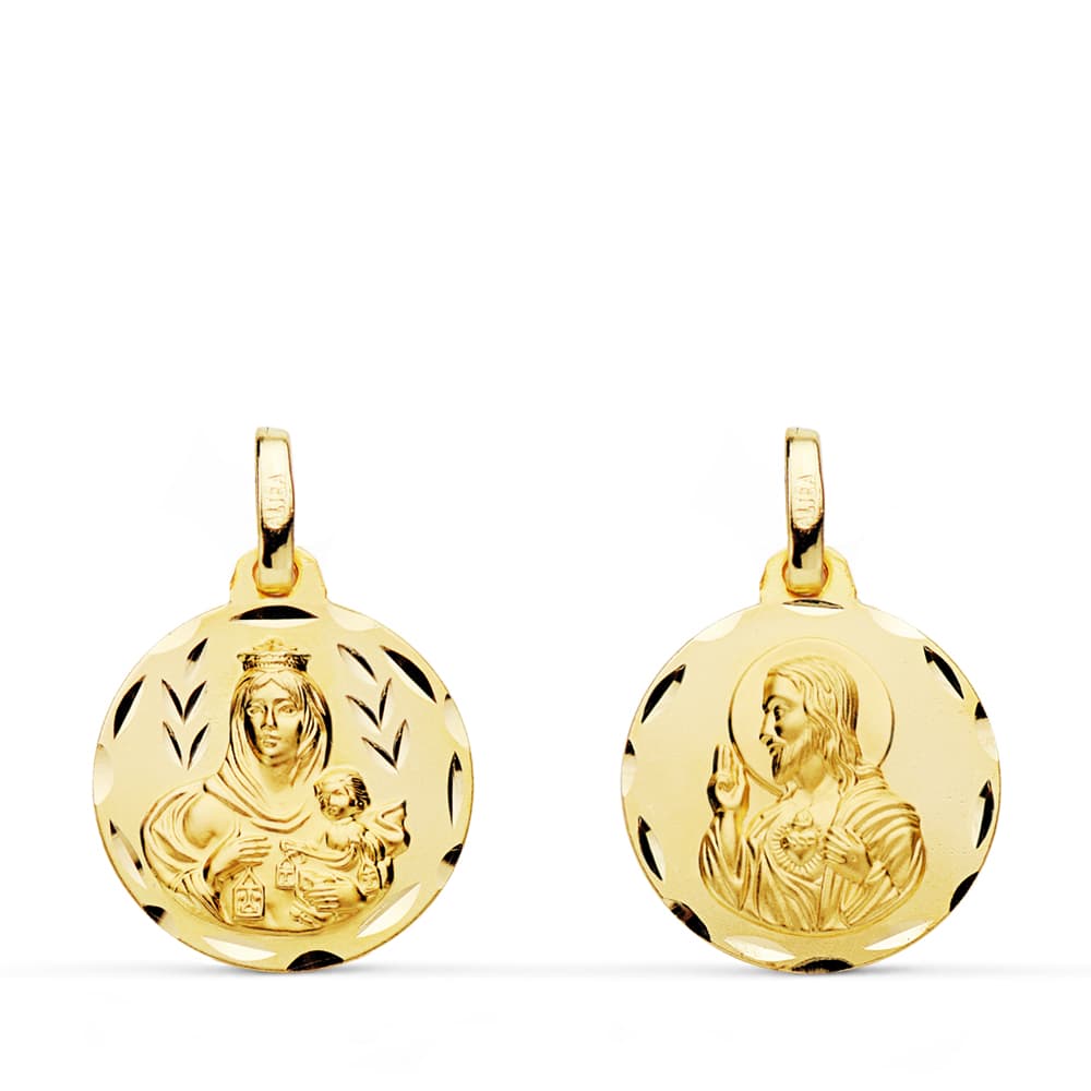 Medalla oro 18k. Escapulario - Imagen 2