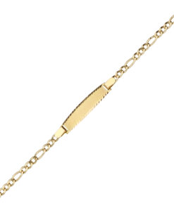 Esclava Comunión eslabón 3 x 1, para niños. Oro 18 kilates