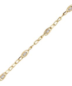 Pulsera niña o mujer circonitas oro 18 k.