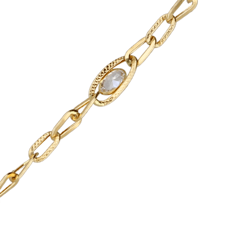 Pulsera niña o mujer circonitas oro 18 k. - Imagen 2