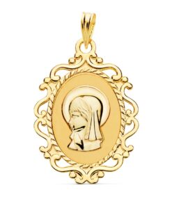 Medalla niña Comunión oro 9 kilates