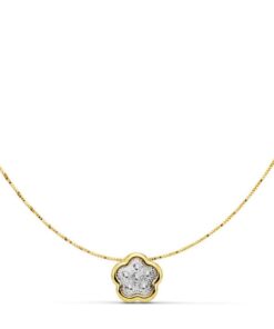 Gargantilla mujer bicolor oro 18 k.