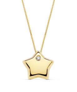 Gargantilla estrella oro 18 k.