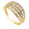 Anillo oro 18k bicolor con circonitas