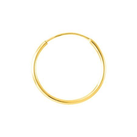 Pendientes aro liso 9 kilates mujer o niña 15 x 1 mm. - Imagen 6