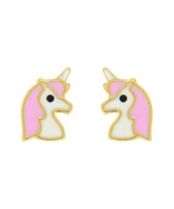 Pendientes unicornio niña oro 9k.