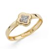 Anillo mujer o niña oro 9 k. Trébol