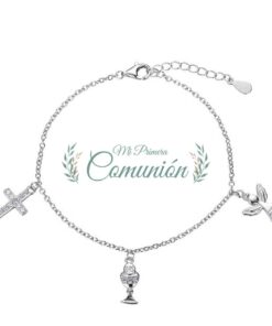 Pulsera niña primera Comunión plata
