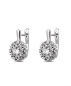 Pendientes plata mujer circonitas