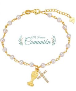 Pulsera niña Comunión Plata chapada
